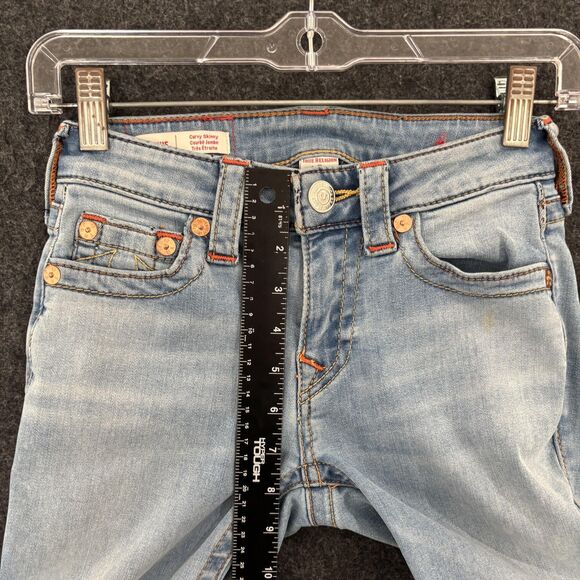 True Religion Jennie Curvy Skinny Jeans Women's 24 Light Wash Blue Stretch Denim - Picture 9 of 15